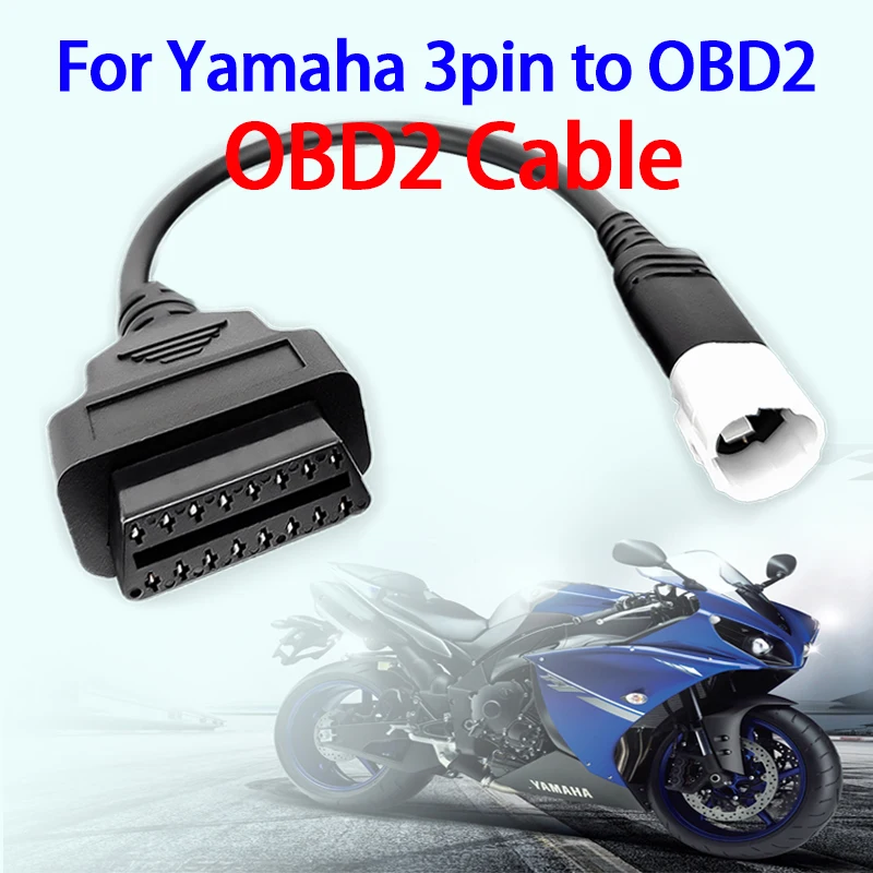 

For Yamaha Motorcycle Diagnostic Adapter Cable 3Pin to 16 Pin OBD2 for EFI Scanner Connector Data Transfer Tool OBDII Adapter