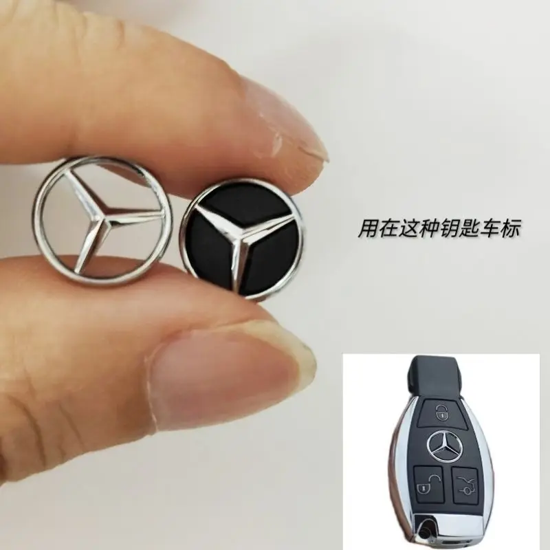 13mm DIY Emblem Logo Replacement Sticker Emblem For Mercedes Benz A B C E S GLA GLB GLC GLE GLS GLK CLS ML GL R W213 Remote Keys