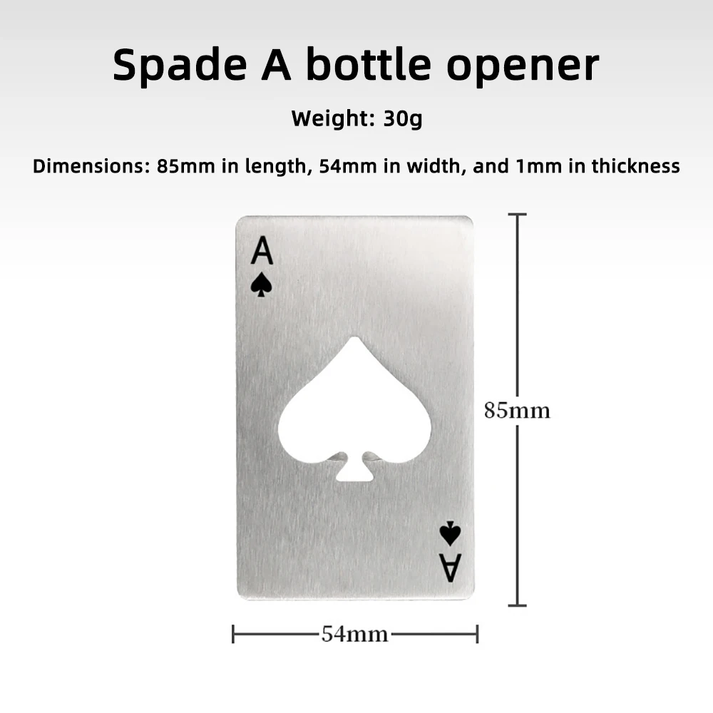 1PCS Beer Bottle Picker Opener Poker Creative Pocket Metal Multifunction Credit Card Bottle Opener Black Peach A Stainless Steel