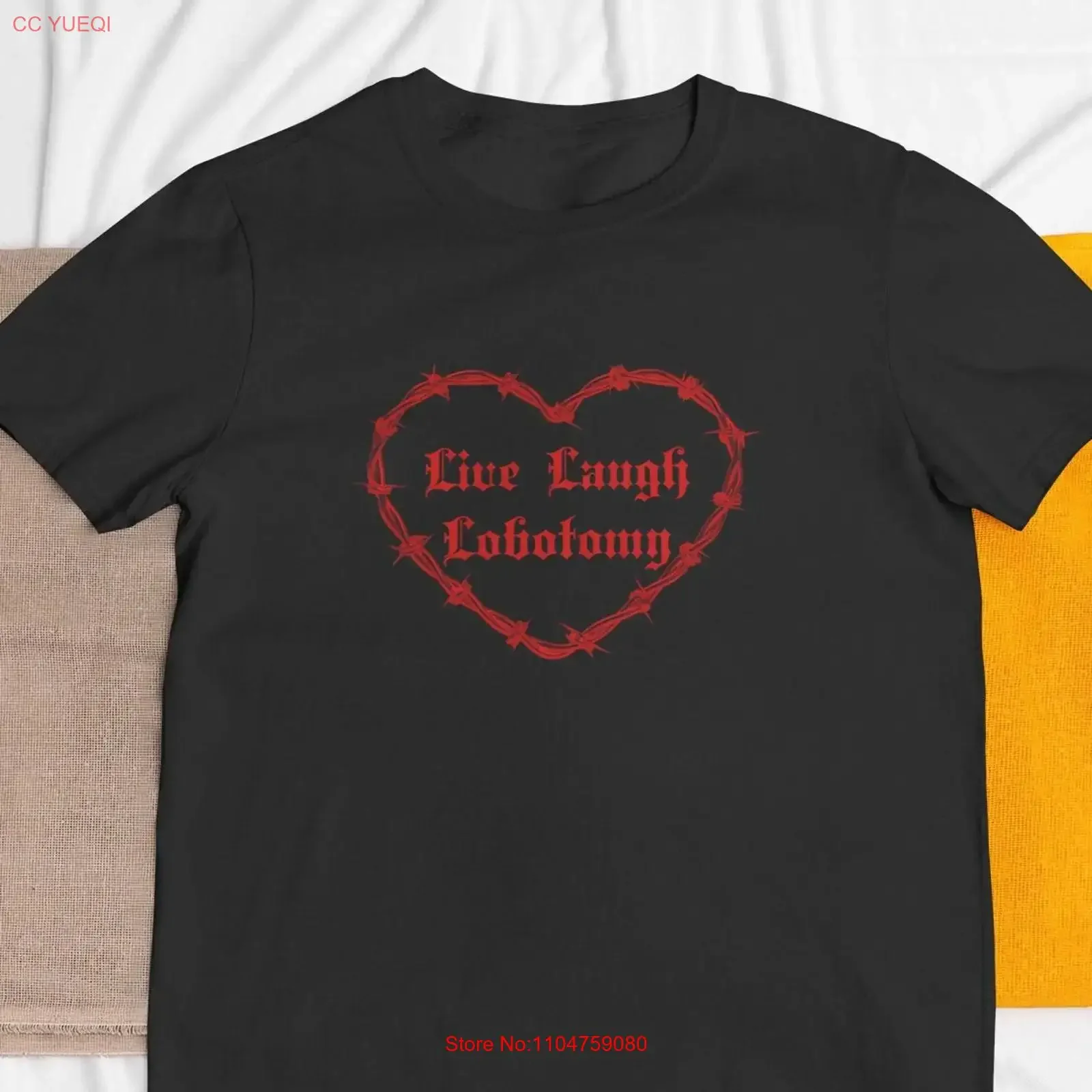 Live Laugh Lobotomy T Shirt  vintage Washed homme Stretched streetwear graphic Top For Everyday Wear Soft Versatile fashion