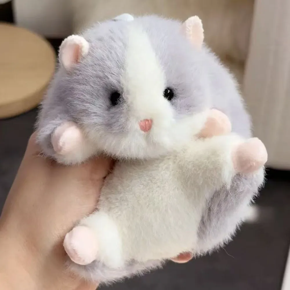 Cute Plush Hamster Plush Keychain Stress Relief Design Soft Hamster Bag Charm Durable Animal Stuffed Toy Stress Relief