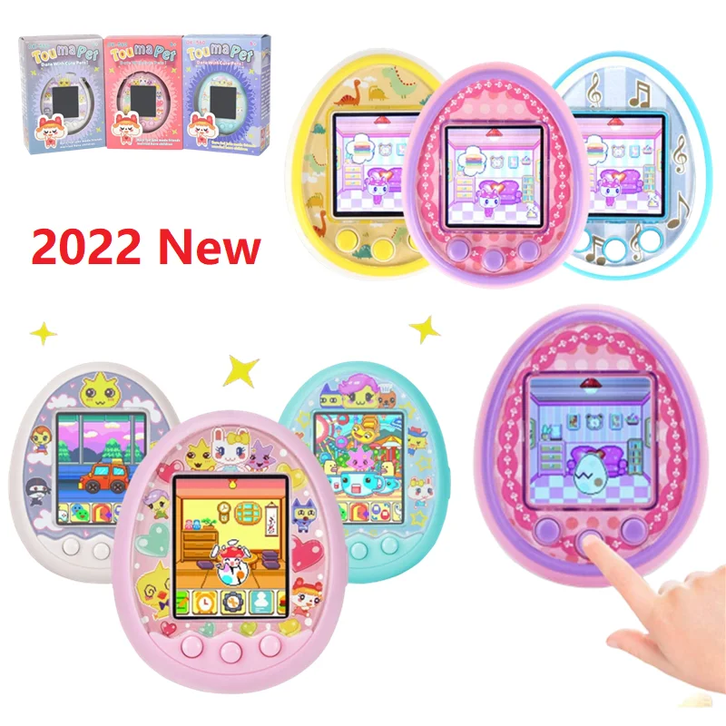 Tamagotchis animais de estimação eletrônicos brinquedos engraçados crianças nostálgico animal de estimação em um virtual cyber animal de estimação brinquedo interativo tela digital e-pet cor hd