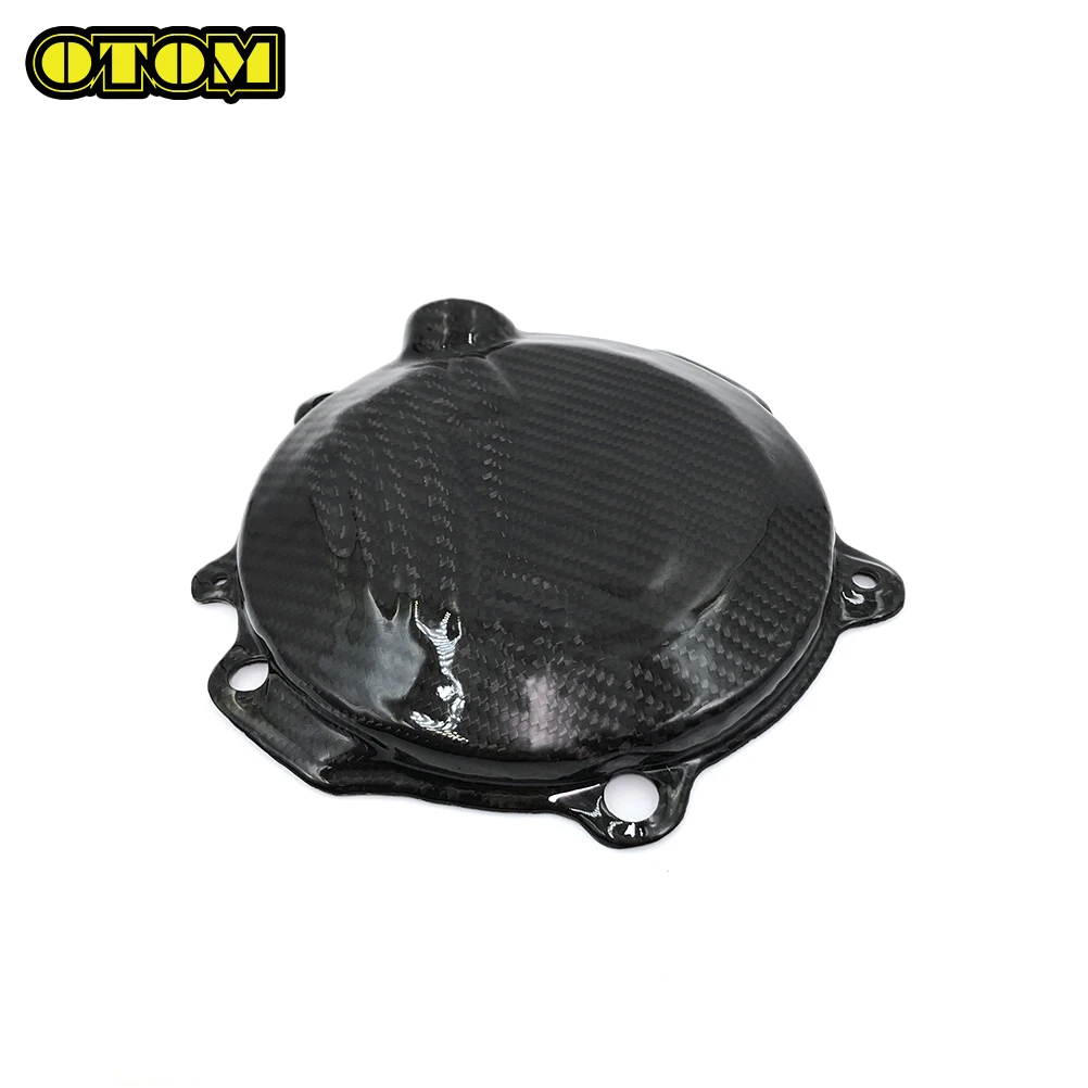 OTOM 2014-2025 دراجة نارية غطاء القابض الحرس ألياف الكربون محرك حامي ل HUSQVARNA TC TE TX FC FE FS FX 250 300 450 501 #6