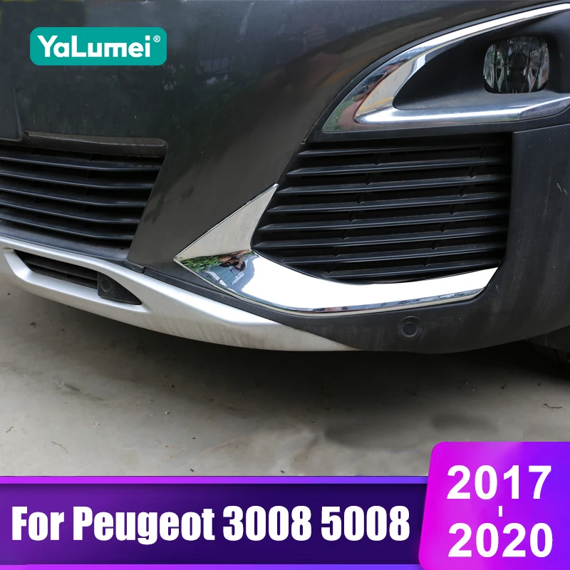 

For Peugeot 3008 5008 GT 2017 2018 2019 2020 3008GT 5008GT Hybrid Car Front Fog Lamp Trim Cover Accessories