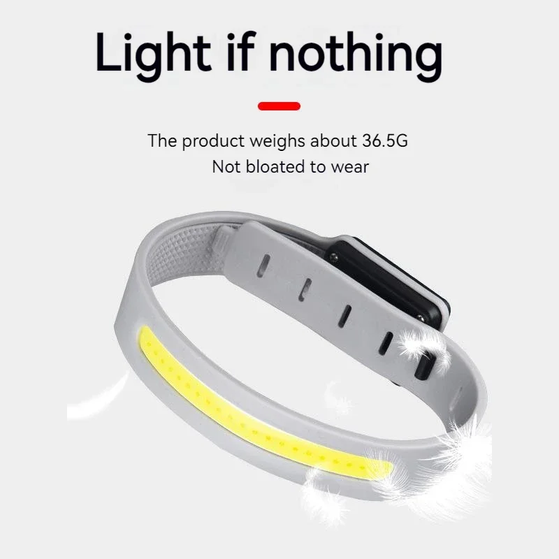 Ultralight COB Running Light Type-charging Bracelet Waterproof And Sweat Resistant Lightweight Protable Warning Light