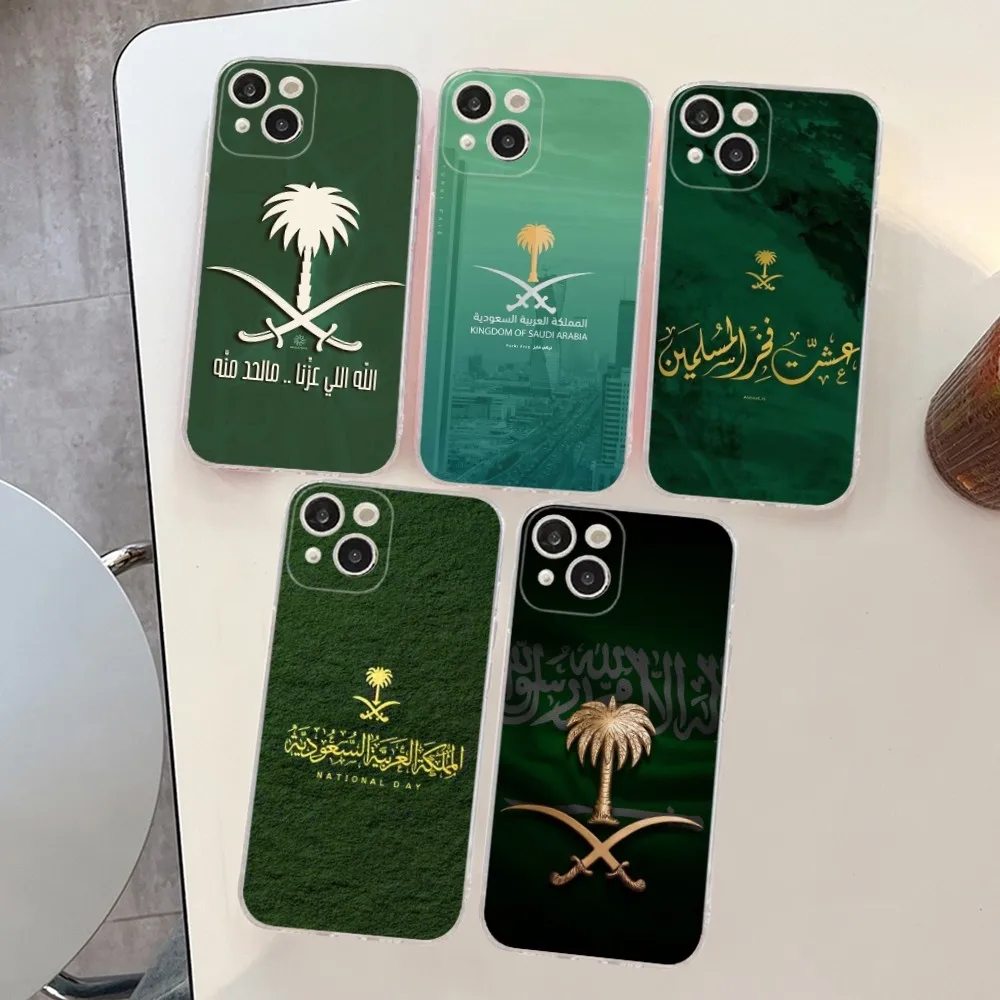 Kingdom Of Saudi Arabia Flag Phone Case Silicone Soft for iphone 14 13 12 11 Pro Mini XS MAX 8 7 6 Plus X XS XR Cover