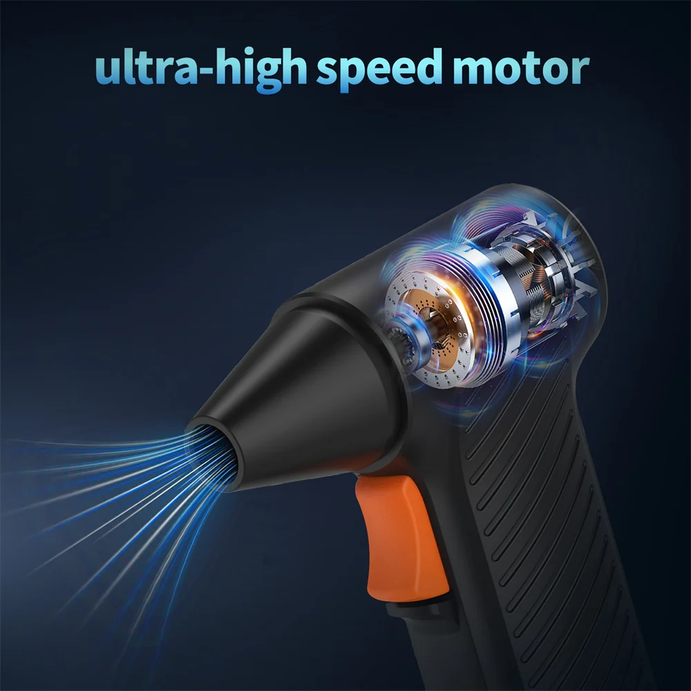 110000RPM Mini Turbo Jet Fan Powerful Air Blower Battery Level Display Industrial Duct Fan Electric Violent Blowing Duster Dryer