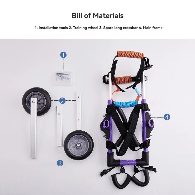 New Dog Wheelchair Hindlimb Hind Leg Disability Two-wheel Power Pull Car Pet Wheelchair Cat Wheelchair Light New Pet Car