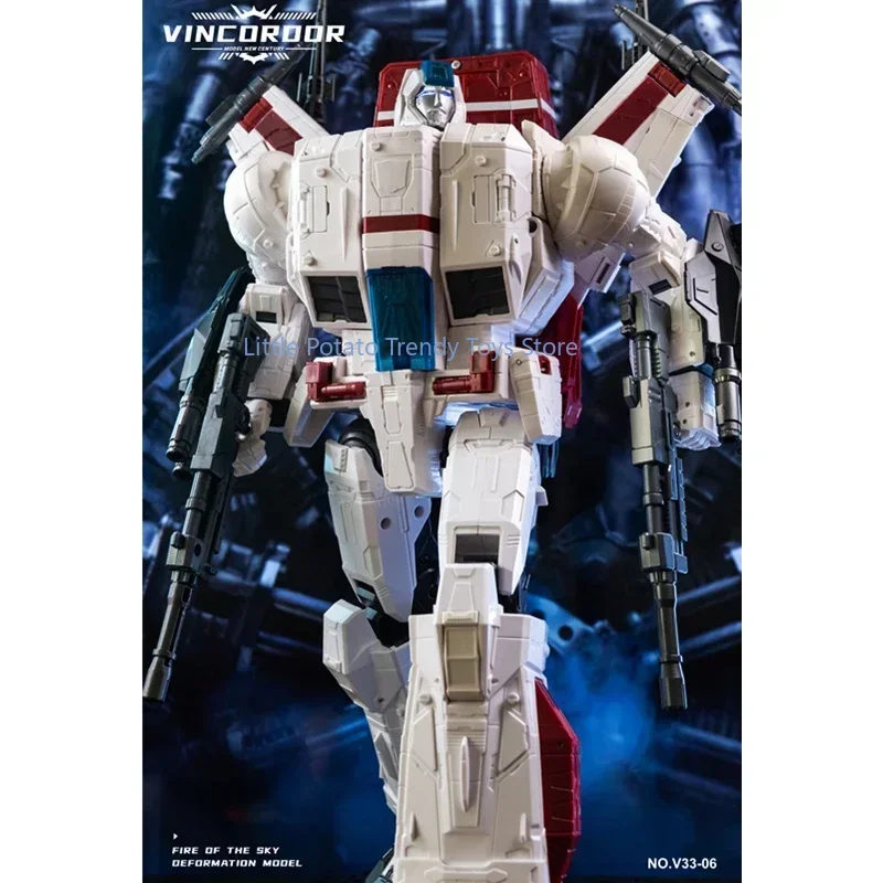 （In Stock）vincoroor Jetfire Skyfire Siege Series V33-06 Enlarged Version G1 KO MP57 Deformation Toy Model Car Robot Airplane