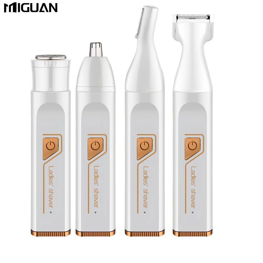 4 In 1 Women's Electric Hair Remover/Women's Multi-Function Electric Hair Remover Set/Women's Bikini Trimmer/USB Rechargeable