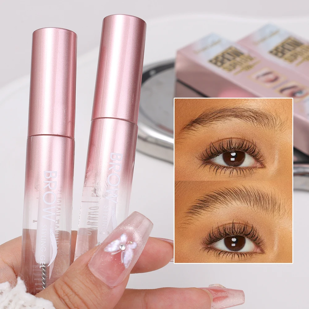 กันน้ํา 3D Eyebrow ครีมจัดแต่งทรงผมติดทนนาน Quick-drying ไม่ง่ายที่จะจางหายไปธรรมชาติ Wild Eyebrow Pomade Setting GEL เครื่องสําอาง