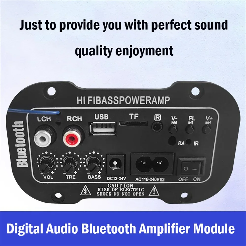 Digital Amplifier Decoder Board 25W Bluetooth Audio Amplifier DIY USB FM Radio TF Player Subwoofer 110V 220V