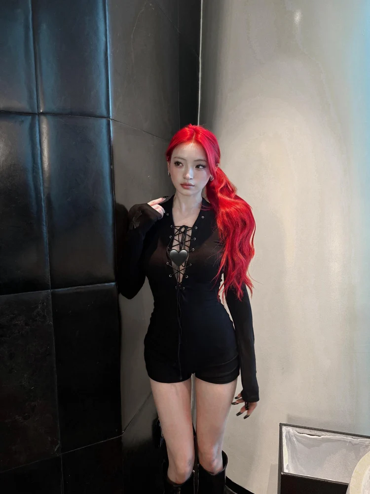 

Сексуальный американский горячий комбинезон для девочек с v-образным вырезом, длинный комбинезон для женщин, ранняя осень, облегающая внутренняя одежда, верхняя одежда, пояс Cinch orts