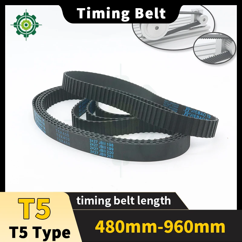 

T5 Timing Belt Length 480mm to 960mm T5 Trapezoidal Belt Tooth Belt Width 10mm 15mm 20mm 25mm T5 Synchronous Belt T5 Rubber Belt