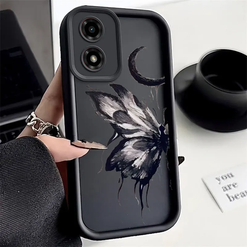 G04S Oil Painting Butterfly Sky Eye Ladder Phone Case For Motorola Moto G04S Cover