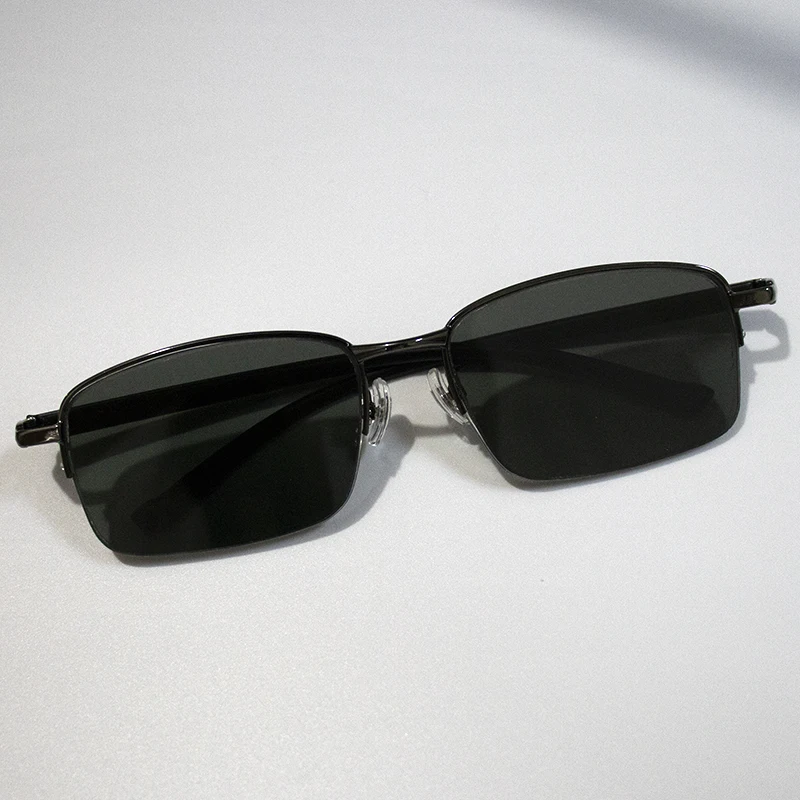 Shatar Neue Retro Mode Halb Rahmen Glas Sonnenbrille Mann Fahren Touring Sonnenschirm Sonnenbrille Für UV Schutz Metall Halb Rahmen – Detail 6