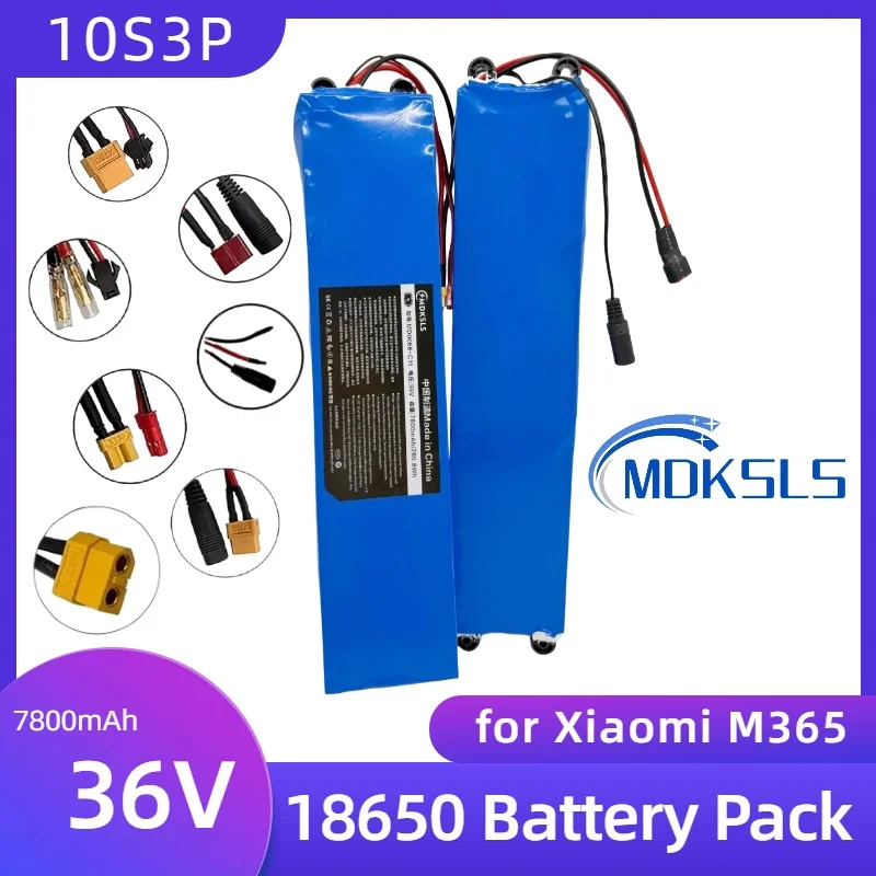10S3P 36V 7800mAh 36V Lithium Battery Pack Suitable for AOVO/AOVOPRO Xiaomi M365 KugooS1, S3, M2 Pro Electric Scooter Battery