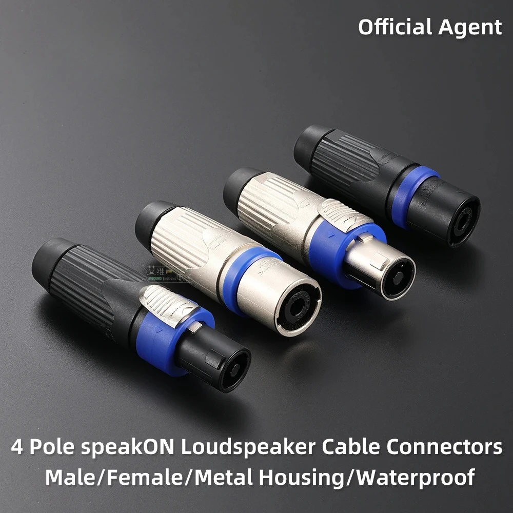 NEUTRIK Metal 4 Pole SpeakON Cable Connector Waterproof NLT4FXX / NLT4MXX-BAG Speaker Plug for Heavy Duty Amplifier-loudspeaker