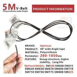 5M PU Wide angle Belt Model 5M580 5M600 5M615 5M630 5M650 5M670 5M690 5M710 5M730 5M750 5M775 5M800 5M825 Drive triangle V-Belt