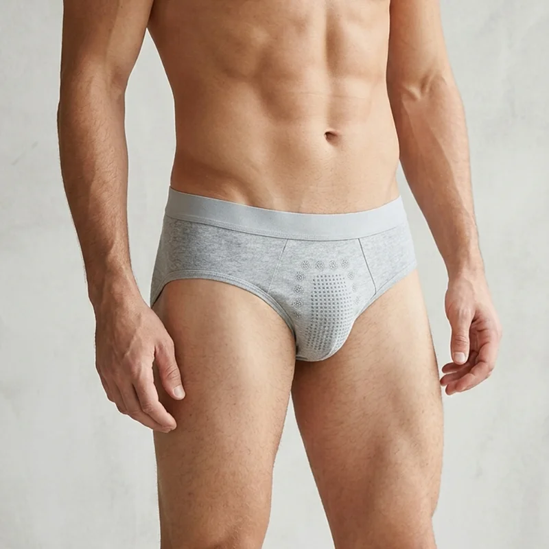 Men Briefs Cotton Underwear Breathable Soft Elastic Waistband Male Underpants Health Care Briefs