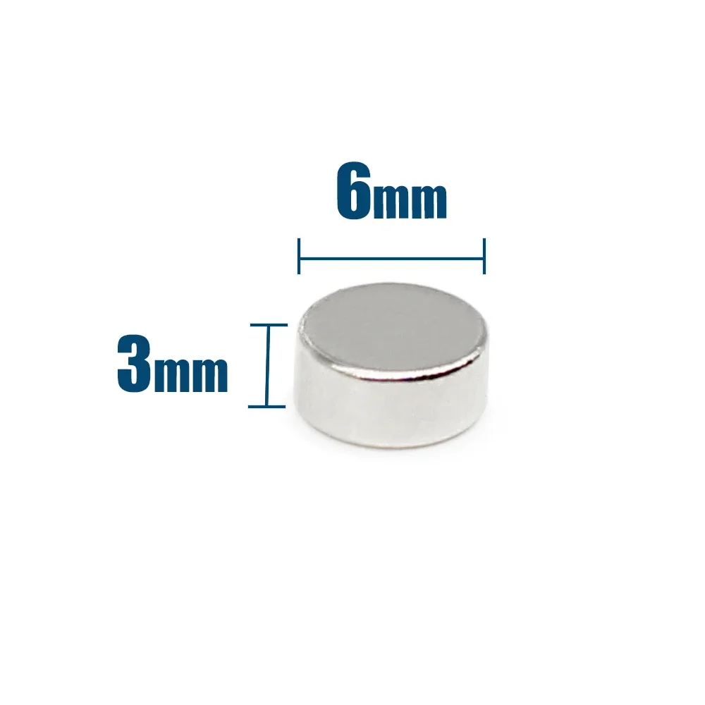 50/100/200/500PCS 6x3mm Small Round Powerful Magnetic Magnets N35 Neodymium Magnet Disc Rare Earth Magnets Strong