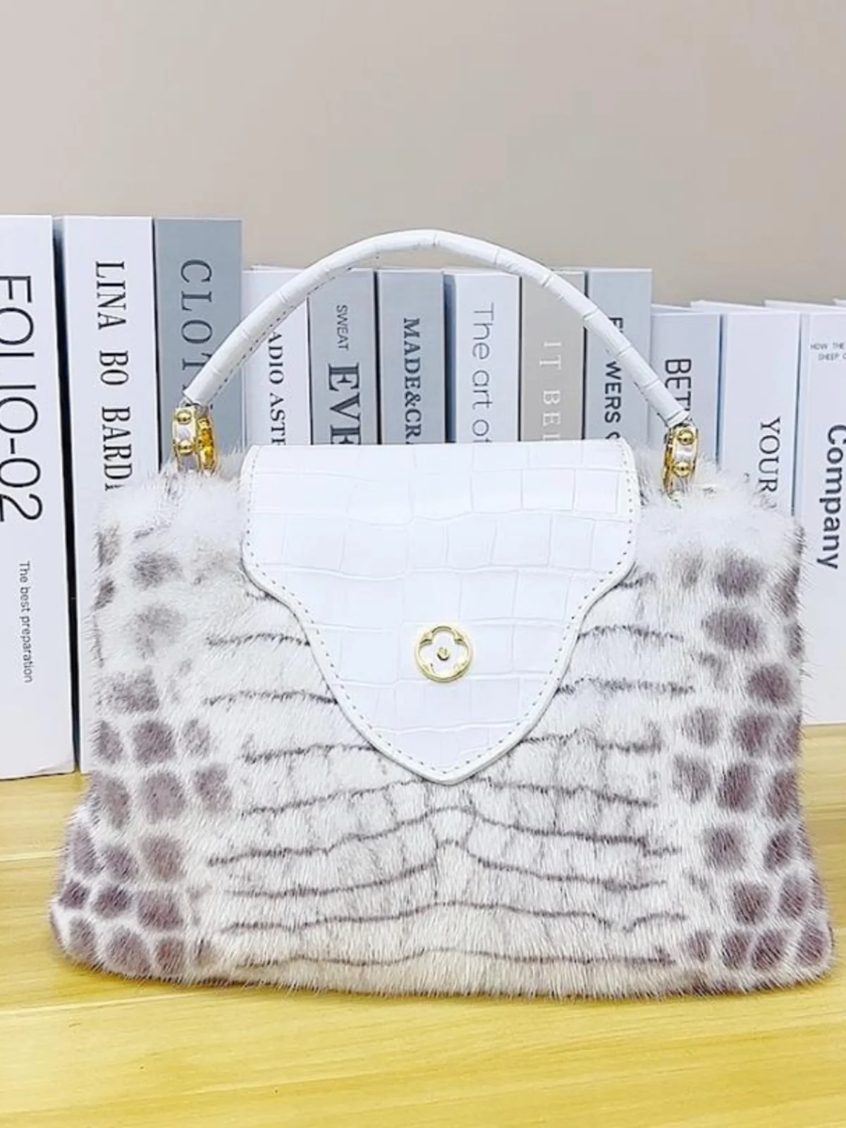 Luxury Brand Handbag 2025 Autumn / Winter New High-quality Mink Fur Leopard Print Single Shoulder Crossbody Bag For Women Trendy