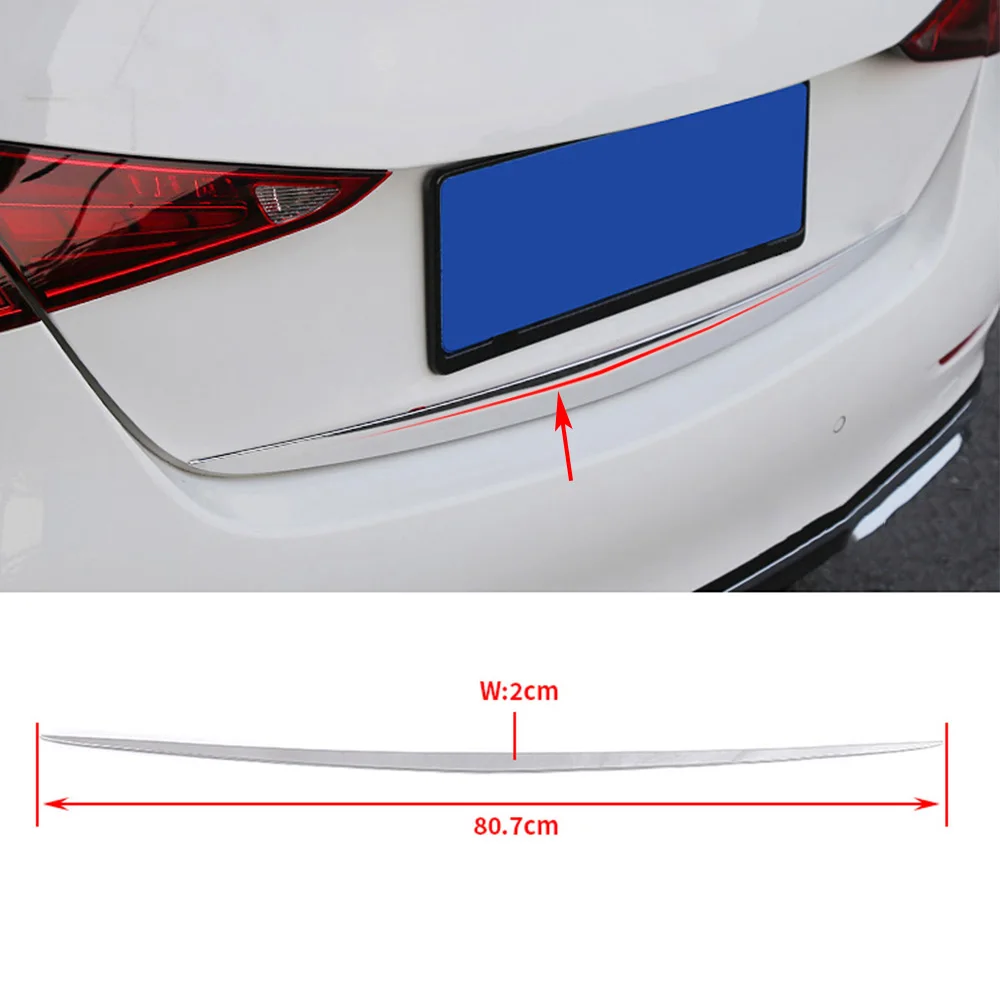 For Mercedes Benz C Class W206 2022 2023 Car Styling Exterior Part Refit Rear Trunk Tailgate Trim Stainless Steel Chrome Sticker
