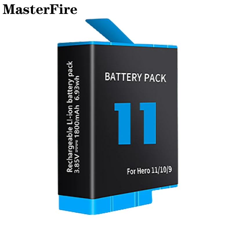 Wholesale For GoPro Hero 11 Black 1800mah Li-ion Battery for GoPro 12 GoPro11 GoPro10 GoPro9 Batteries Action Camera Accessories