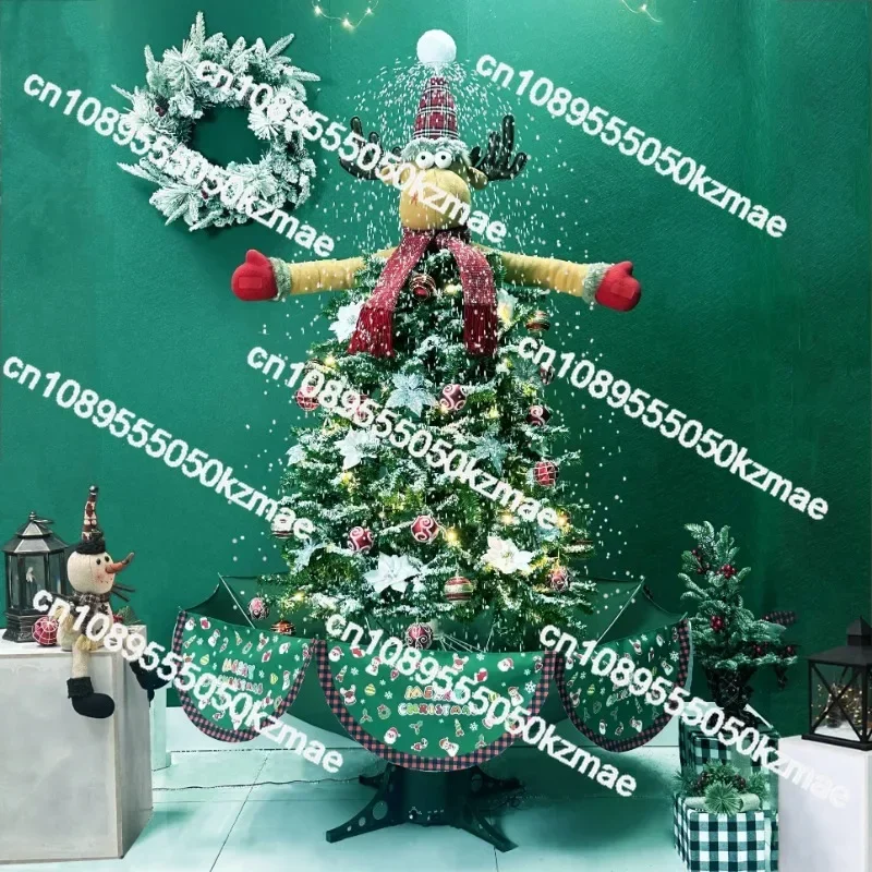 

Snow Christmas Deer Head Hugs Christmas Tree Christmas Day Winter Party Supplies