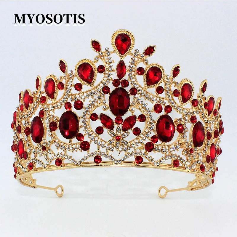 

Luxury Queen Tiaras and Crowns Bride Women Crystal Diadem Hair Ornaments Wedding Hair Jewelry Accessories