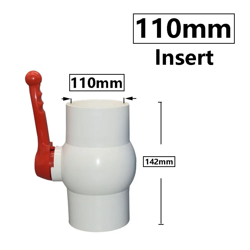 110mm 160mm Thread and Socket Type PVC Ball Valve Garden Irrigation Fittings  DN100 Switch Ball Valve