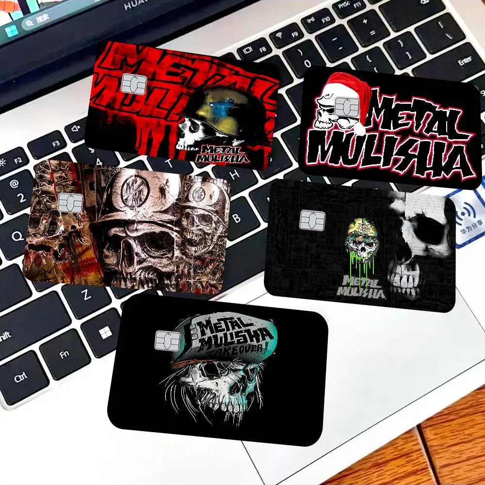 LOGO M-Metal M-Mulisha Anime Front Cover Film Sticker Skin for Credit Debit Card Small Large Chip