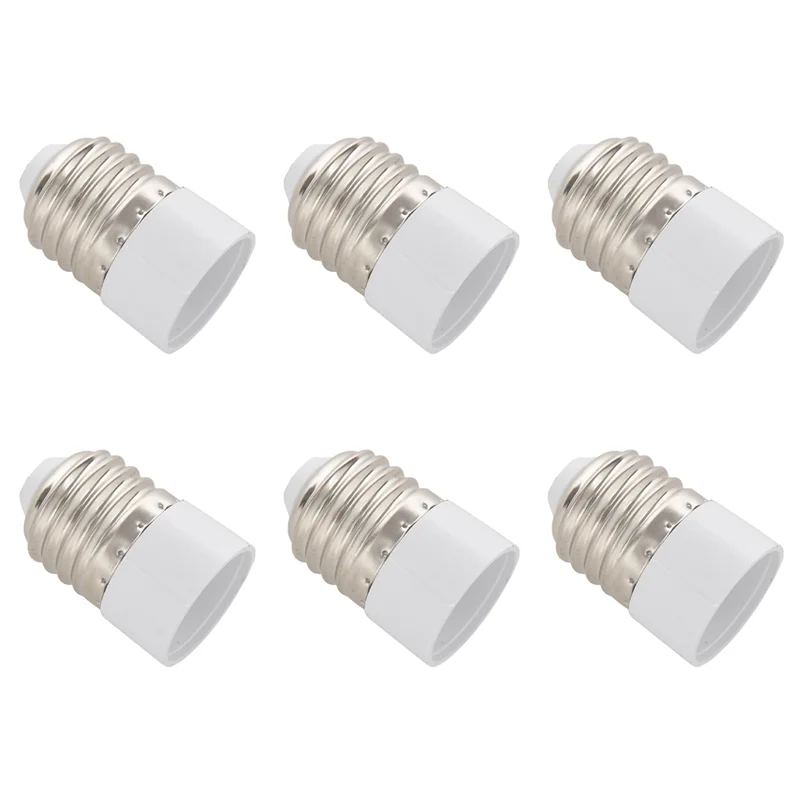 B23B 6X E27 To E14 Base LED Light Lamp Bulb Adapter Converter