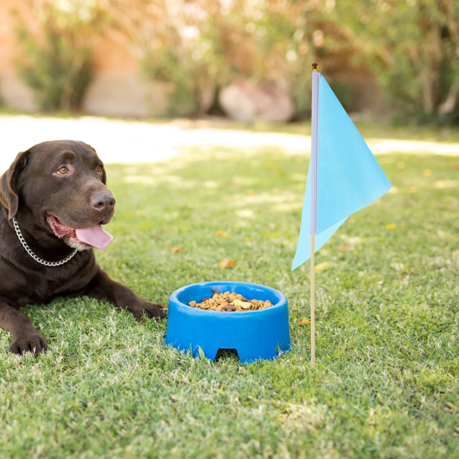 

8pcs Marker Bamboo Polyester Lawn Yard Garden Sprinkler Irrigation Dog Training Camping Tent Lawn Decoration Stakes Survey Flags