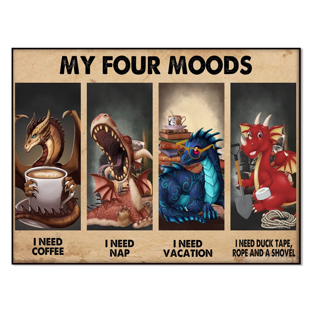 Dragon Lovers Poster I Need Coffee I Need Naps I Need Holiday Posters My Four Moods Posters Home Decor