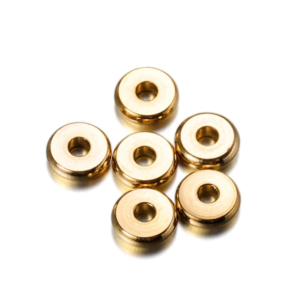 20 Stainless Steel Flat Spacer Beads for Jewelry Making