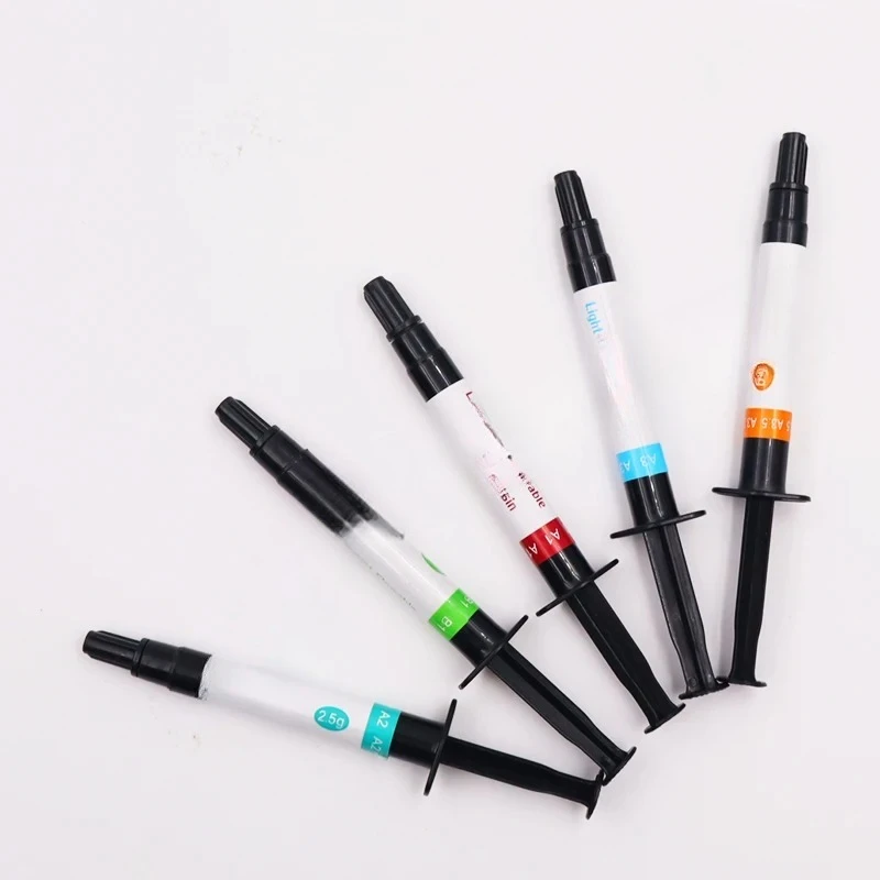 Dental Light-Curable Filling Materials Composite Resin 2.5g A1 A2 A3 A3.5 B1 Oral Flowable Light Curing Dentist