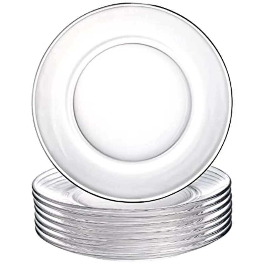 

8 упаковок прозрачных стеклянных десертных тарелок 7,5 для сервировки салата, закусок, закусок и фруктов, идеально подходят для званых ужина и ежедневного использования D
