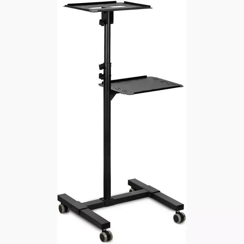 Height Adjustable Universal Projector Stand Portable Rolling Rotary Stand Projector Mount Tablet PC Tripod Stand
