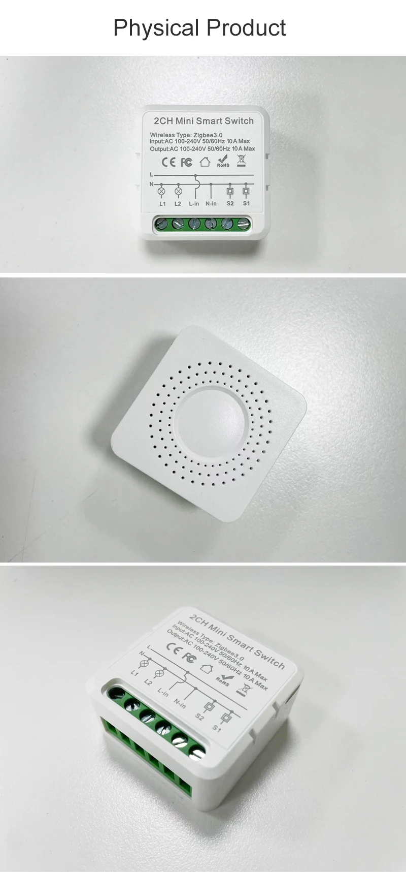 Tuya Mini Smart Switch WiFi 1-2-3-4-Gang-Schalter 16A, kompatibel mit Alexa und Google Assistant Sprachsteuerung – Detail 12
