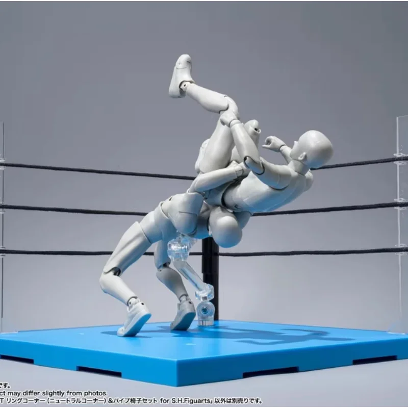 Bandai Shf สําหรับ Action Figure Act แหวน (Neutral Corner) และชุดเก้าอี้พับอะนิเมะอุปกรณ์ต่อพ่วงของเล่นเครื่องประดับตกแต่ง