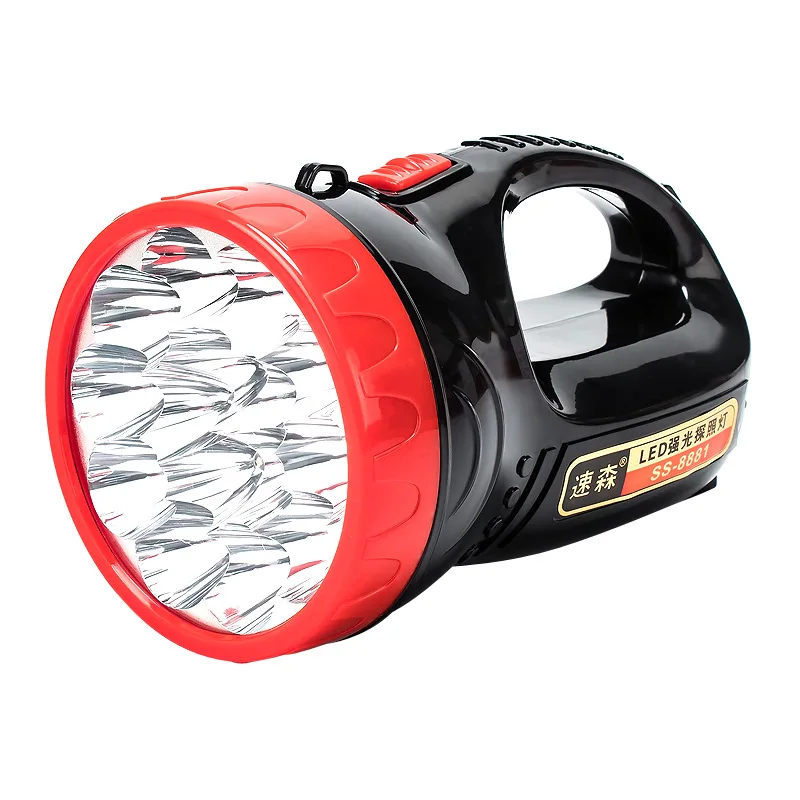 High-power portable led searchlight strong beam long-distance security patrol emergency flood control fire large flashlight