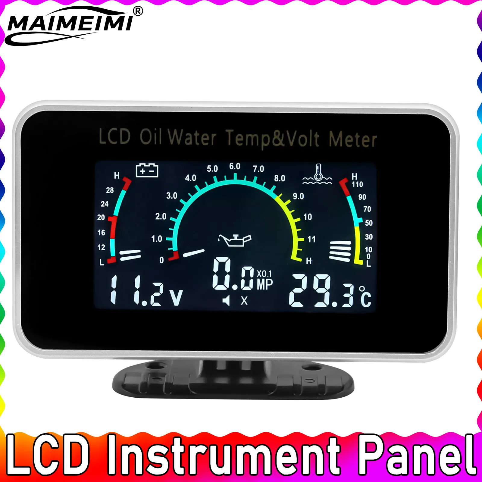 

3 in 1 Universal Car Water Temp Gauge Temperature Voltage Voltmeter Oil Pressure Gauge Digital Display Sensor 10mm 12V 24V