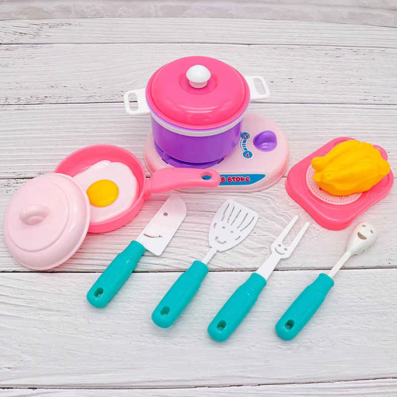 Maison de jeu créative amusante pour enfants, jouet de cuisine pour garçons et filles, simulation de cuisine, ensemble de couverts mignons, cadeau d'anniversaire de vacances