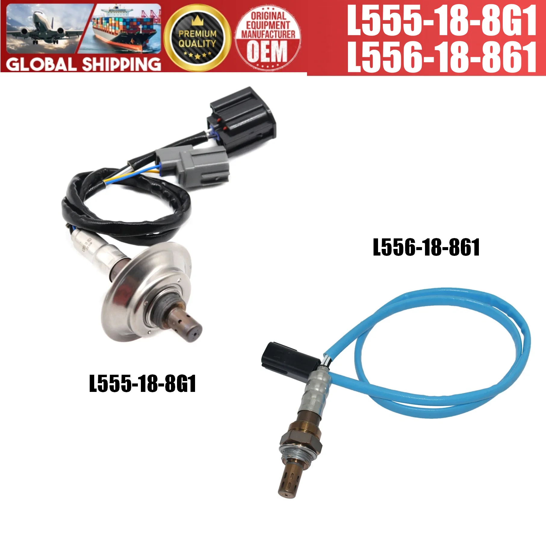 

L555-18-8G1 L556-18-861 Up&Downstream Oxygen Sensor For 2010-2012 Mazda CX-7 2.5L