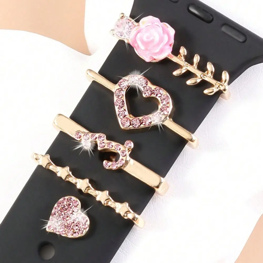 

Creative Metal Watch Band Ornament Diamond Brooch Decorative Ring Wristbelt Charms Strap Accessories