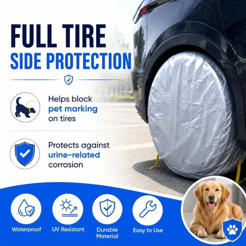 2-4pcs Car Tires Storage Bag Wheel Tire Covers Case Vehicle Wheel Protector For Caravans Truck Car Camper Trailer Wheel Cover view 3