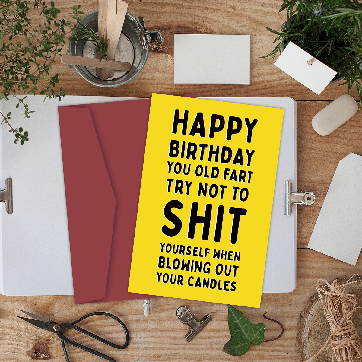 1PC Hilarious Birthday Cards for Men,Women,Rude and Funny Joke Birthday Card with Envelope Thank You Card Ideal Birthday Gifts