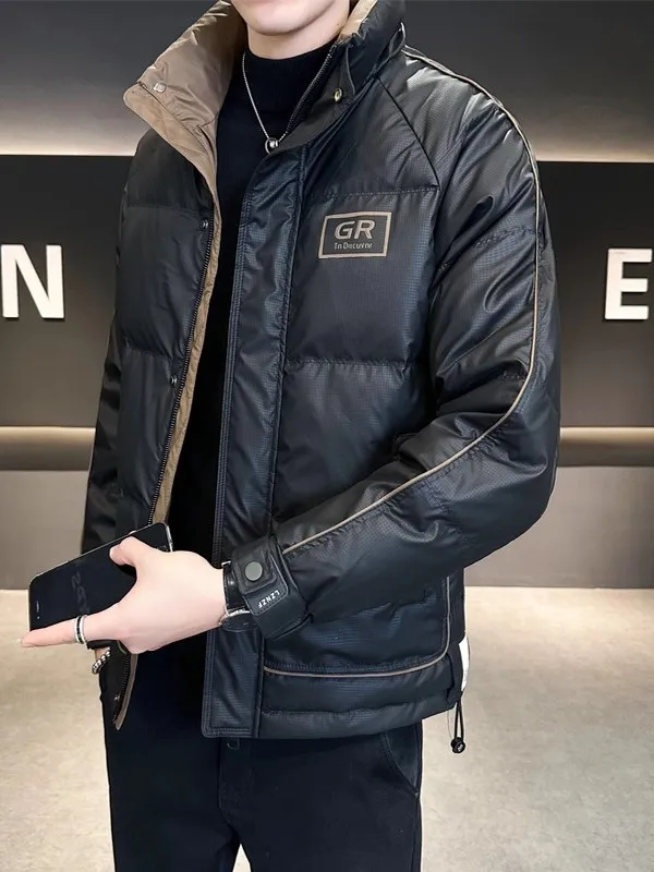 

Men's down Jaet Du down ort Thiened Stand Collar Winter Faion Korean Sle Regular Fit Outerwear Youth ular Dail...