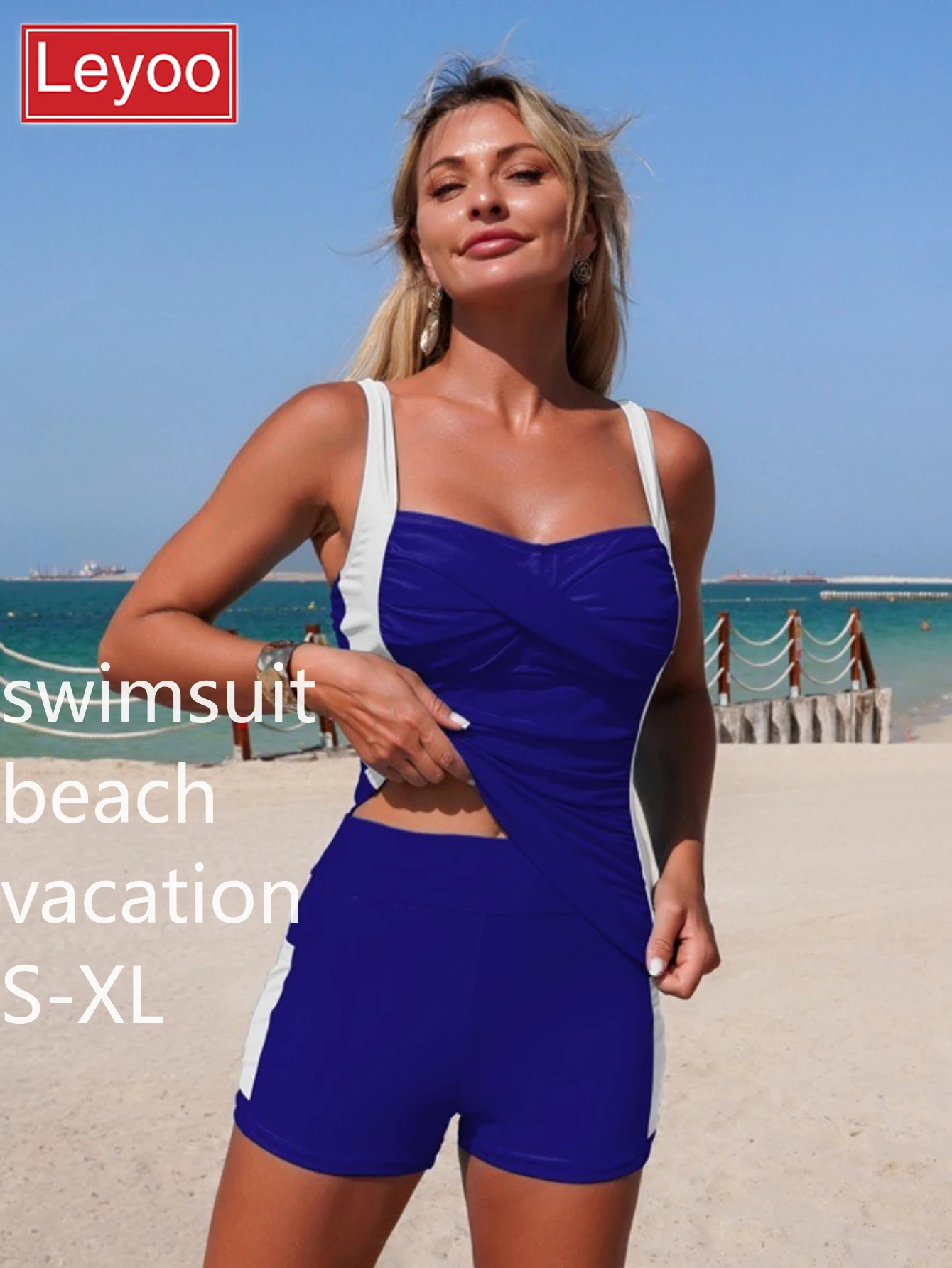 Bikini set women's white beach style two-piece swimsuit, high waisted thong, sexy camisole, backless swimsuit, 2026 new model